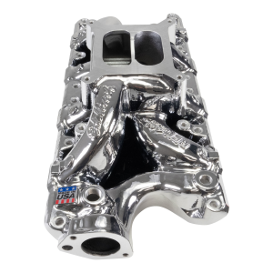 Edelbrock - Edelbrock Performer RPM Air-Gap Dual Plane Intake Manifold for SBF 302/331/347 w/ Holley 4150 Pattern - Chrome Plasma - Image 2