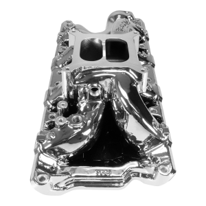 Edelbrock - Edelbrock Performer RPM Air-Gap Dual Plane Intake Manifold for SBF 302/331/347 w/ Holley 4150 Pattern - Chrome Plasma - Image 3