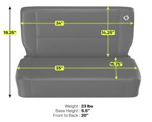 Corbeau - Corbeau Safari Bench Seat - Image 8