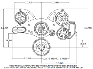 CVF Racing - CVF Chevy Big Block Serpentine System with AC & Alternator (All Inclusive) - Black - Image 2