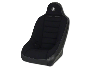 Blemished Corbeau Baja Ultra Black Vinyl / Cloth Fixed-Back Racing Seat - Single