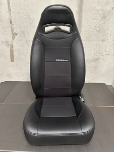 Corbeau-Blem - Blemished Corbeau Moab Black Vinyl Reclining Back Racing Seats - Pair - Image 3