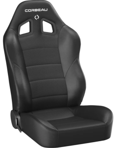 Blemished Corbeau Baja XRS Black Vinyl/HD Vinyl Reclining Driver Side Racing Seat - Single
