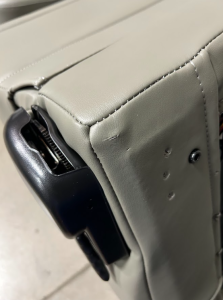 Corbeau-Blem - Blemished Corbeau Moab Grey Vinyl Reclining  Back Racing Seats w/ Seat Heaters - Pair - Image 2