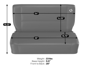 Corbeau-Blem - Corbeau Safari Spice Vinyl Cloth Bench Seat - Single - Image 3