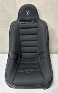 Blemished Corbeau Baja Ultra Black Vinyl / Cloth Fixed-Back Racing Seat - Single