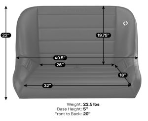 Corbeau - Corbeau 40-inch Baja Bench Seat - Image 5