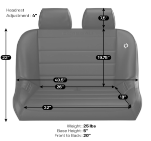 Corbeau - Corbeau 40-inch Baja Bench Seat - Image 6