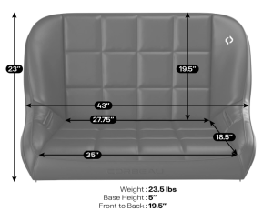 Corbeau - Corbeau 42-inch Baja Bench Seat - Image 5