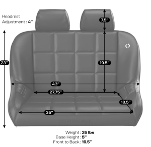 Corbeau - Corbeau 42-inch Baja Bench Seat - Image 6