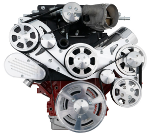 CVF Racing - CVF Wraptor LS 8-Rib FEAD System For Edelbrock Superchargers with AC, Power Steering and Alternator - Polished (Camaro Spacing) - Image 2