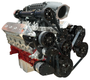 CVF Wraptor LS 10-Rib FEAD System For Magnuson TVS2650 With Alternator AC and Power Steering - Black (Jackshaft)