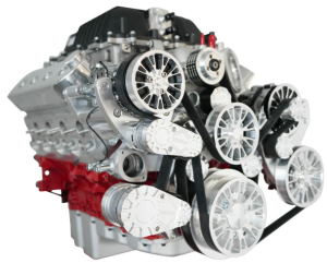 CVF Wraptor LS 10-Rib FEAD System For Magnuson TVS2650 With Alternator AC and Power Steering - Polished