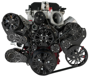 CVF Racing - CVF Wraptor LS 10-Rib FEAD System For Magnuson TVS2650 With Alternator AC and Power Steering - Black Diamond - Image 2