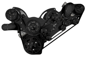 CVF Racing - CVF Wraptor 10-Rib FEAD System For ProCharged BBC With AC, Power Steering & Alternator - Black Diamond Finish - Image 2