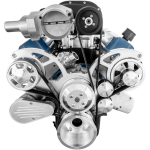 CVF Racing - CVF Wraptor SBF 8-Rib FEAD System For Harrop TVS2650 Superchargers with AC, Power Steering and Alternator - Polished - Image 2