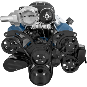 CVF Racing - CVF Wraptor SBF 8-Rib FEAD System For Harrop TVS2650 Superchargers with AC, Power Steering and Alternator - Black - Image 2