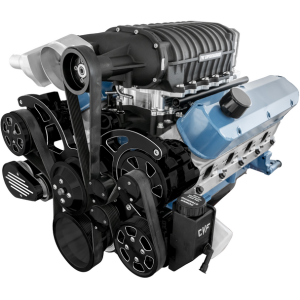 CVF Racing - CVF Wraptor SBF 8-Rib FEAD System For Harrop TVS2650 Superchargers with AC, Power Steering and Alternator - Black Diamond - Image 3