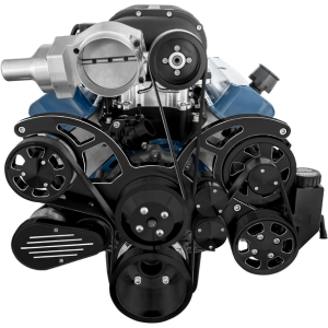 CVF Racing - CVF Wraptor SBF 8-Rib FEAD System For Harrop TVS2650 Superchargers with AC, Power Steering and Alternator - Black Diamond - Image 2