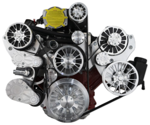 CVF Racing - CVF Reaper LS 10-Rib FEAD System For Harrop TVS2300/TVS2650 Superchargers with AC, Power Steering and Alternator - Polished - Image 2