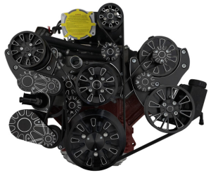 CVF Racing - CVF Reaper LS 10-Rib FEAD System For Harrop TVS2300/TVS2650 Superchargers with AC, Power Steering and Alternator - Black Diamond - Image 2