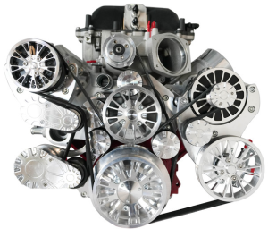 CVF Racing - CVF Reaper 10 Rib Polished Serpentine Drive System For LS Engines Using OE 1.9L Eaton Supercharger - Alternator, AC & PS (LSA Beltline) - Image 2