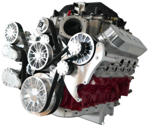 CVF Racing - CVF Reaper 10 Rib Polished Serpentine Drive System For LS Engines Using OE 1.9L Eaton Supercharger - Alternator, AC & PS (LSA Beltline) - Image 3