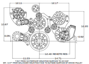 CVF Racing - CVF Reaper 10 Rib Polished Serpentine Drive System For LS Engines Using OE 1.9L Eaton Supercharger - Alternator, AC & PS (LSA Beltline) - Image 4