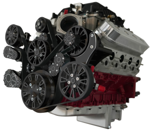 CVF Racing - CVF Reaper 10 Rib Black Diamond Serpentine Drive System For LS Engines Using OE 1.9L Eaton Supercharger - Alternator, AC & PS (LSA Beltline) - Image 3