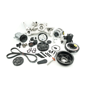 BTR LT 6-Rib Front Accessory Drive Bracketless System w/ PS, AC & Alternator, Dress-Up Kit and ATI Balancer - Satin