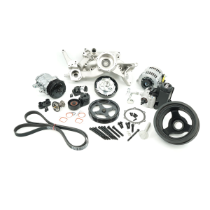 BTR LS 6-Rib Front Accessory Drive Bracketless System w/ PS, AC & Alternator - Satin