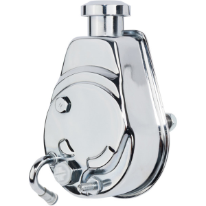 CVF Racing - CVF Saginaw P-Series Chrome Power Steering Pump - 5/8" Keyway Shaft - Image 2