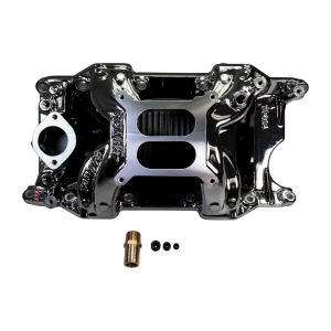 Edelbrock - Edelbrock Performer RPM Air-Gap Dual Plane Non-EGR Black Plasma Intake Manifold for SBM LA Block 318/340/360 - Square Bore - Image 2