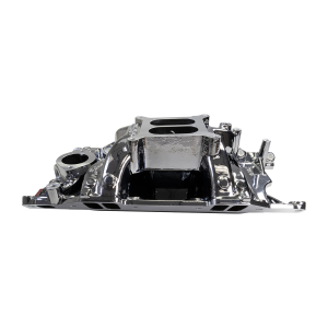 Edelbrock Performer RPM Air-Gap Dual Plane Non-EGR Chrome Plasma Intake Manifold for SBM LA Block 318/340/360 - Square Bore