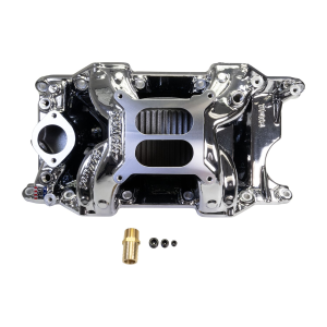Edelbrock - Edelbrock Performer RPM Air-Gap Dual Plane Non-EGR Chrome Plasma Intake Manifold for SBM LA Block 318/340/360 - Square Bore - Image 2