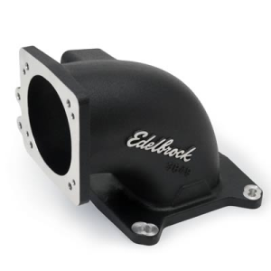 Edelbrock 4150/Square Bore Intake Manifold to GM/Ford Up To 95mm Throttle Body Intake Elbow - Black