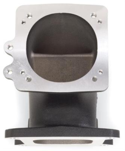 Edelbrock - Edelbrock 4150/Square Bore Intake Manifold to GM/Ford Up To 95mm Throttle Body Intake Elbow - Black - Image 2