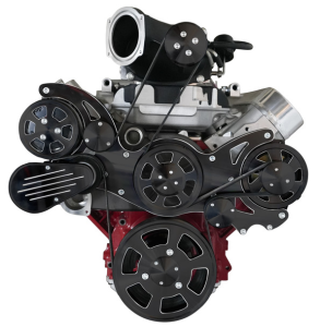 CVF Racing - CVF Wraptor LS 8-Rib FEAD System For Magnuson TVS2300 with Alternator AC and Power Steering - Black Diamond Finish - Image 2