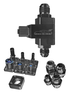 AFD E-Sense E85 No-Restriction Flex Fuel Billet Sensor - Includes Inlet and Outlet Fittings 