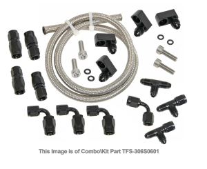 Trick Flow 4-Corner LS Steamline Plumbing Kit with Stainless Steel Lines - AN Fittings