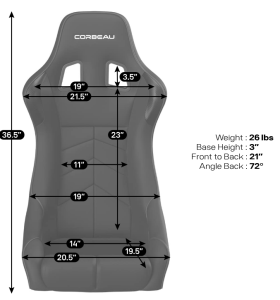 Corbeau-Blem - Blemished Corbeau DFX Black Cloth/Red Vinyl Limited Edition Fixed-Back Racing Seat - Single - Image 5