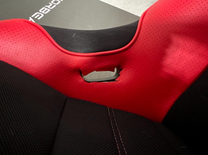 Corbeau-Blem - Blemished Corbeau DFX Black Cloth/Red Vinyl Limited Edition Fixed-Back Racing Seat - Single - Image 4