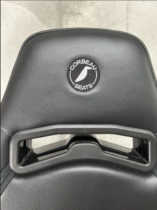 Corbeau-Blem - Blemished Corbeau Trailcat Black/Red Vinyl Reclining Back Racing Seats with Inflatable Lumbar Support - Pair - Image 5