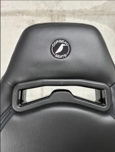 Corbeau-Blem - Blemished Corbeau Trailcat Black/Red Vinyl Reclining Back Racing Seats with Inflatable Lumbar Support - Pair - Image 8