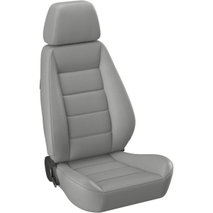 Blemished Corbeau Sport Grey Vinyl Reclining Racing Seat - Pair
