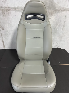 Corbeau-Blem - Blemished Corbeau Moab Grey Vinyl Reclining Back Racing Seats - Pair - Image 6