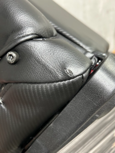 Corbeau-Blem - Blemished Corbeau RRB Black Vinyl / Red Diamond Stitching Fixed Back Racing Seat - Single - Image 2