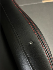 Corbeau-Blem - Blemished Corbeau Evolution X Black Vinyl / Red Stitching Fixed Back Racing Seat - Single - Image 2