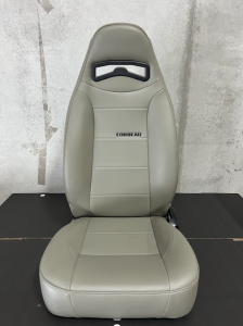 Corbeau-Blem - Blemished Corbeau Moab Grey Vinyl Reclining Back Racing Seats - Pair - Image 2