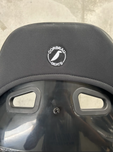 Corbeau-Blem - Blemished Corbeau FX1 Pro Medium Black Cloth/Vinyl Fixed Back Racing Seat - Image 3